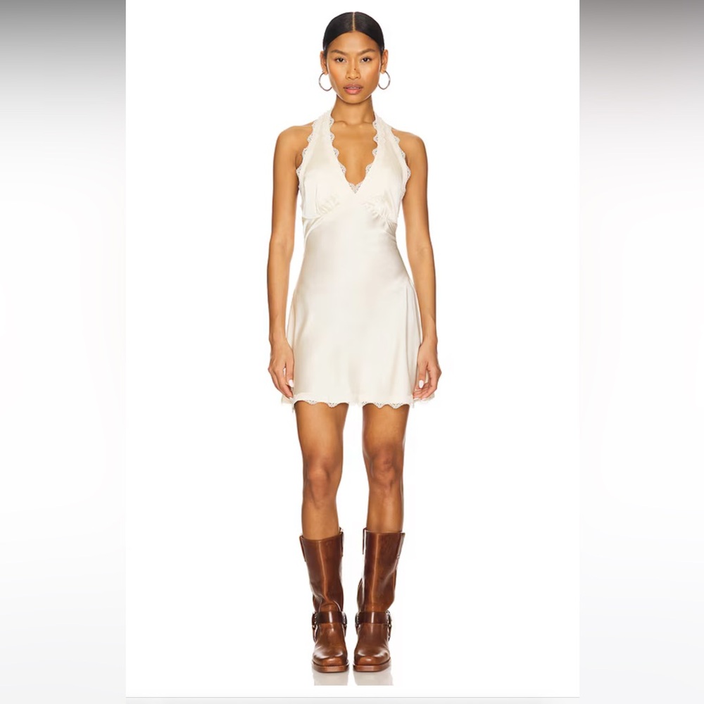 Lioness Cream Lace Trim Chemise
